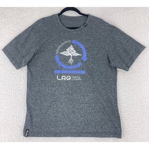 LRG Lifted Research Group Gray‎ Crew Neck T-Shirt Mens Short Sleeve Size Large